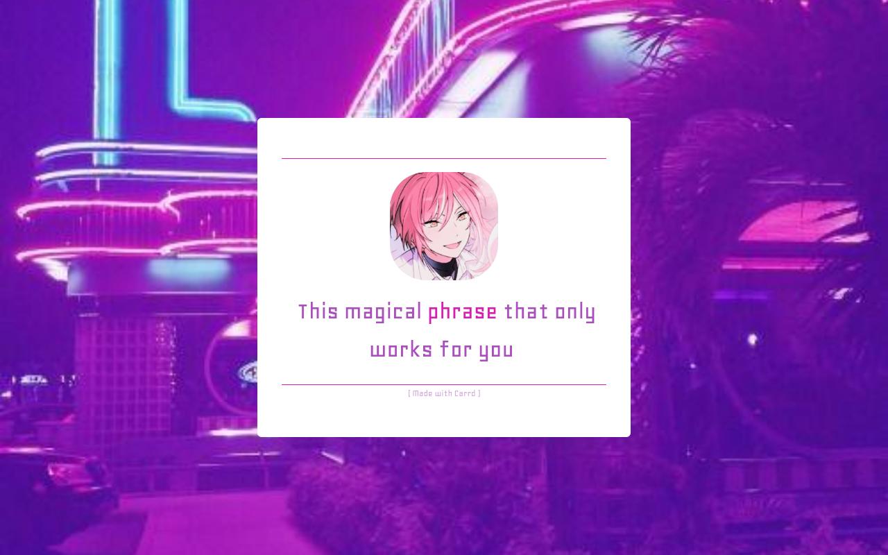 Carrd profile picture for @magicians